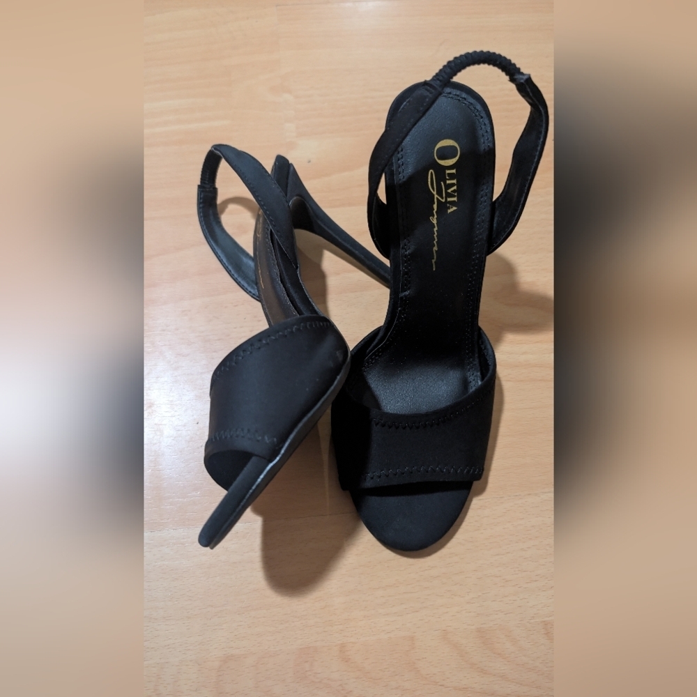 Olivia Black Heeled Sandals - Picture 4 of 8